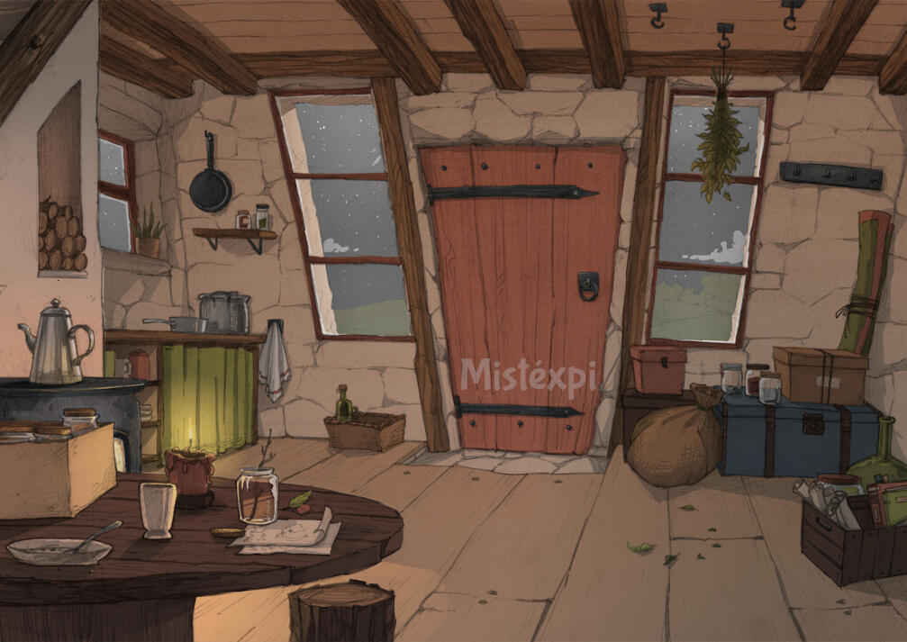 &quot;Selve&quot; - Maison du personnage principal - Version nuit